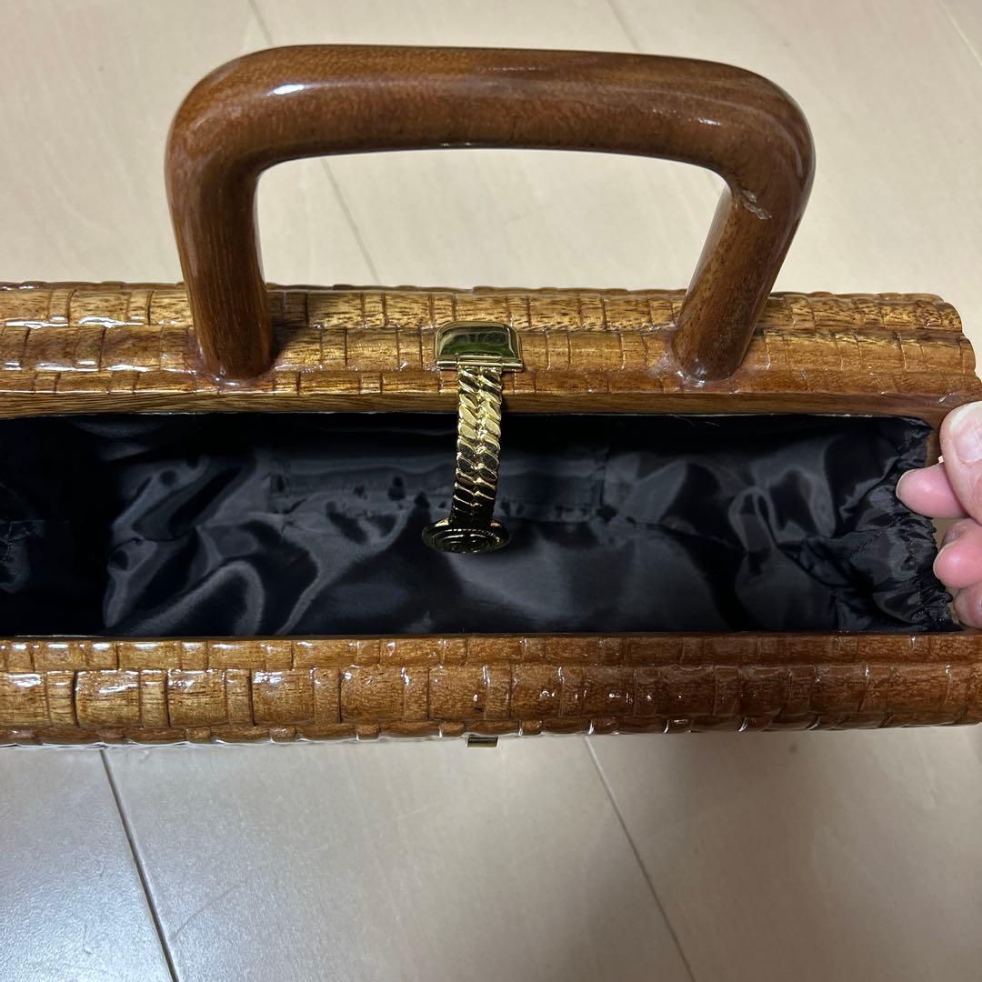 ティミーウッズ　木製ハンドバッグ