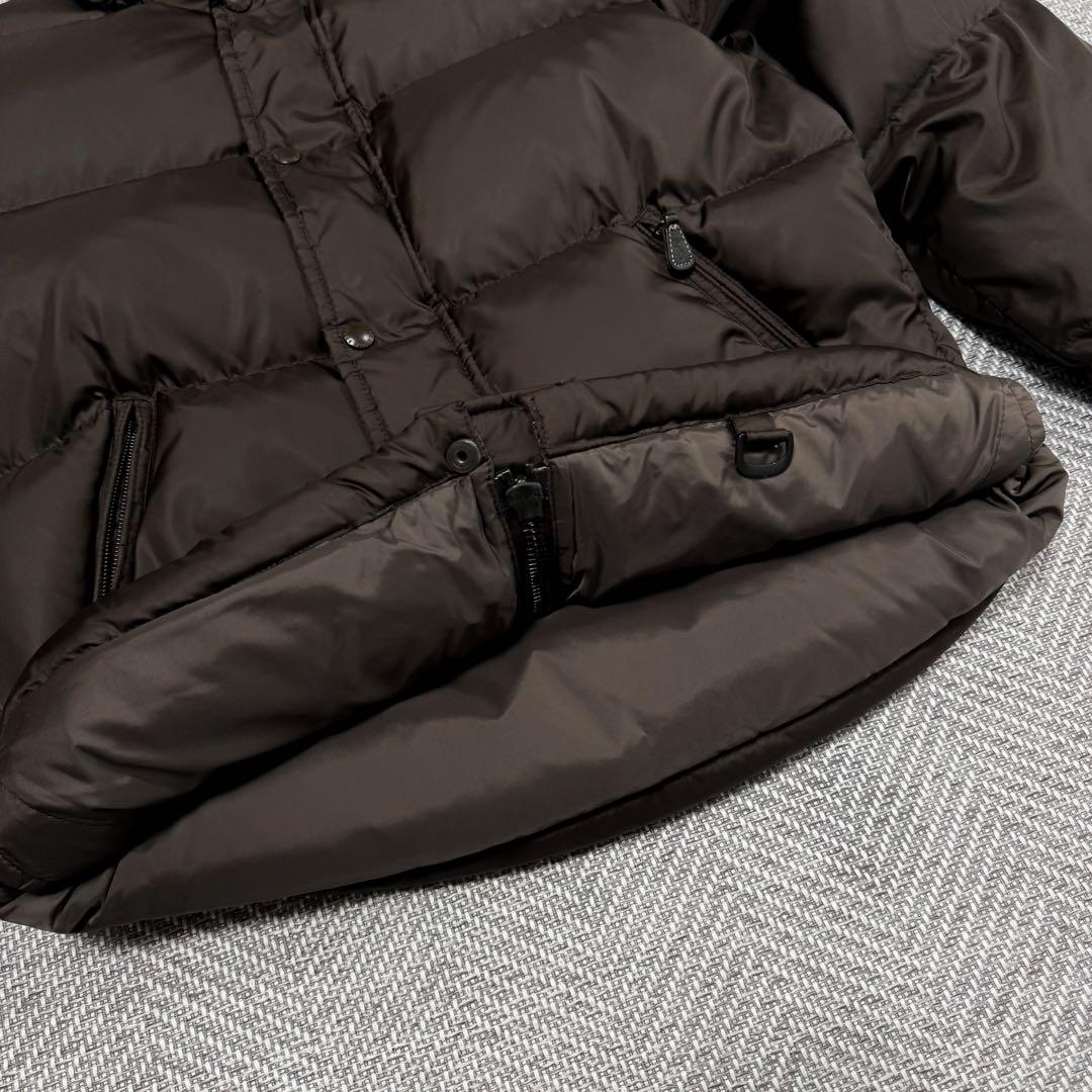 美品 希少 ポロバイラルフローレン 肉厚 ダウンジャケット ブラウン フード M