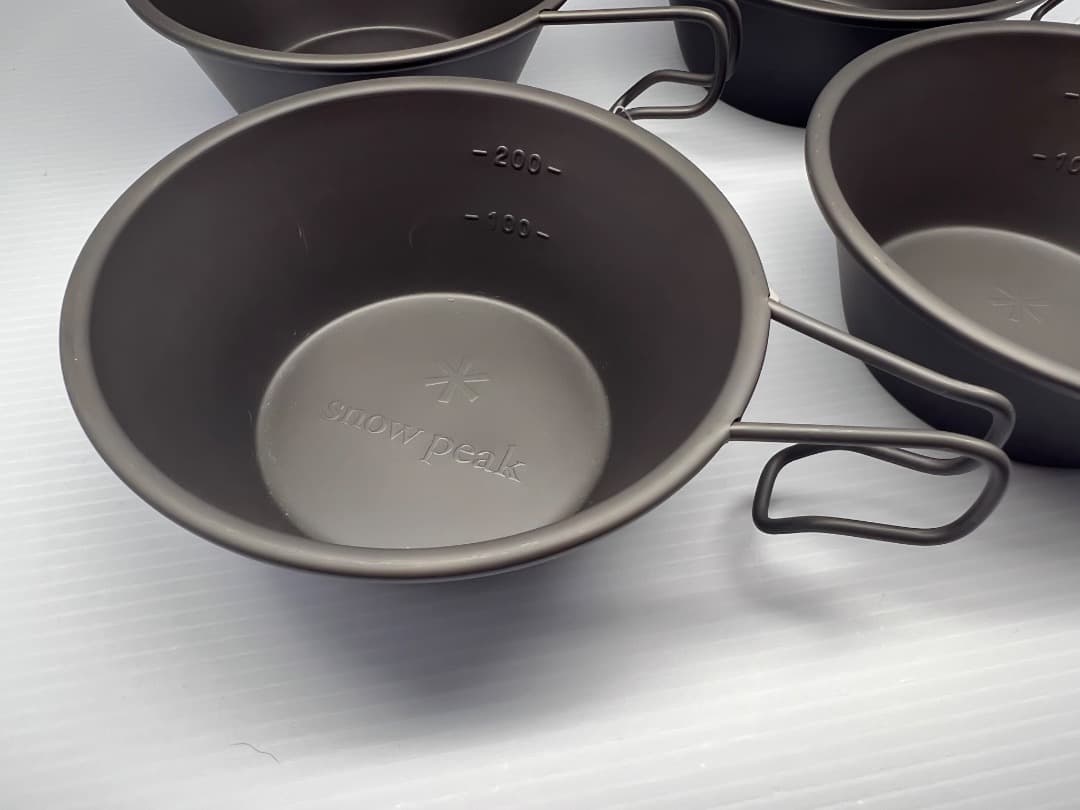 ⭐️【希少・未使用】スノーピーク peak 窒化シェラカップ 4個セット