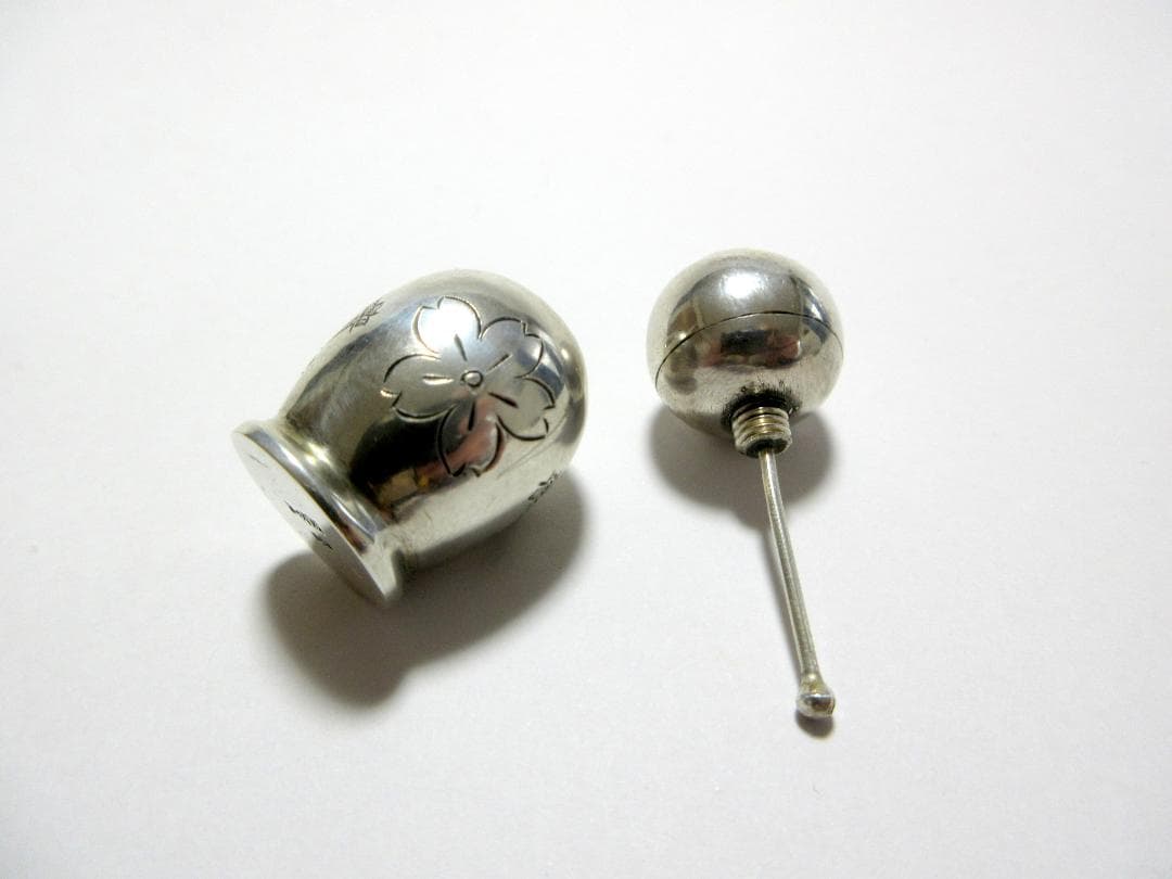 銀製 こけし型 香水瓶 SILVER950 パフュームボトル ミニ香水ボトル