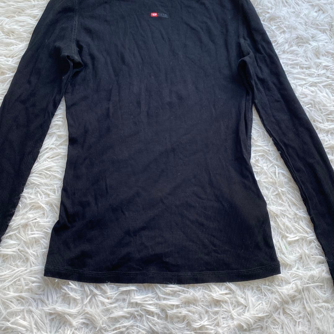 DIESEL ディーゼル Dロゴ　ロングカットソー　ブラック　M