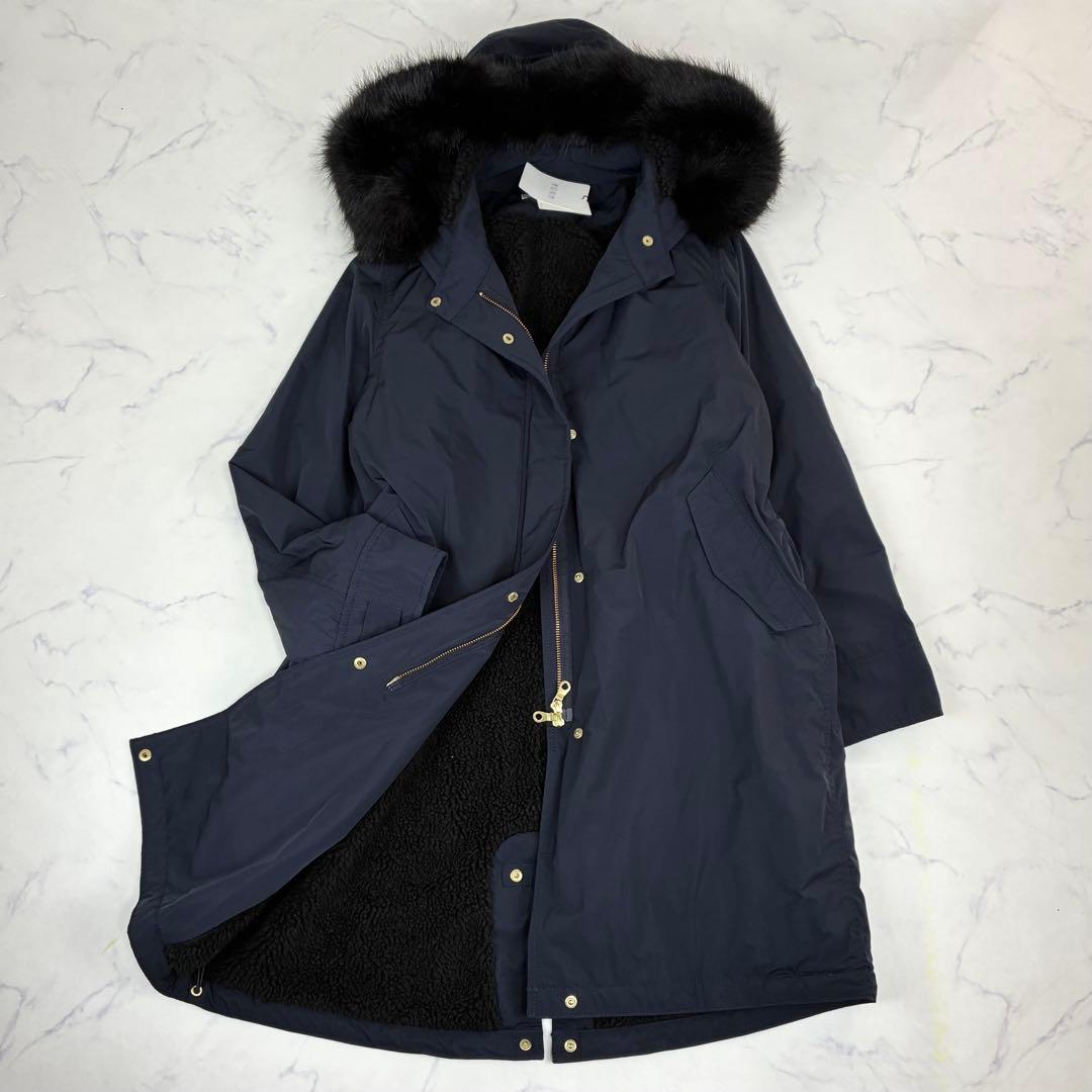 タグ付き✨PLST　ポリエステルツイルモッズコート　フード ファー　ボア