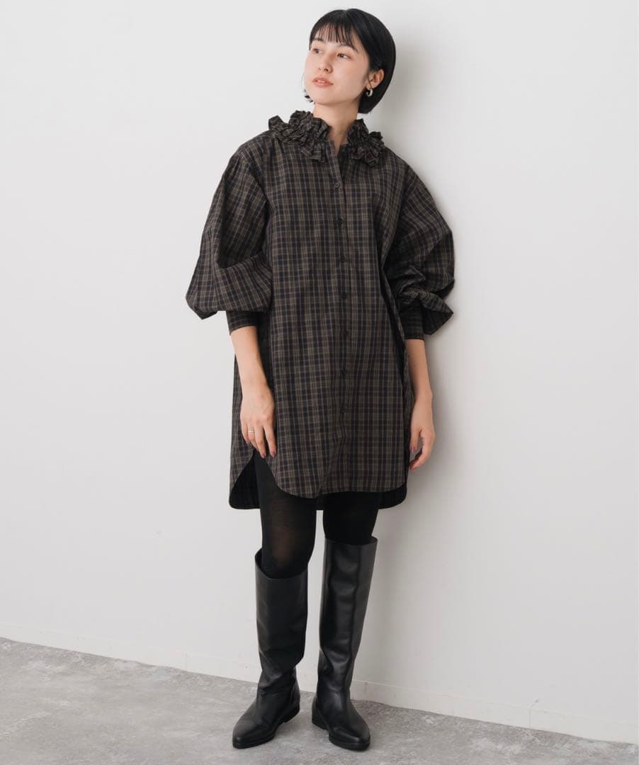 crinkle crinkle crinkle 別注　フリルカラーシャツ