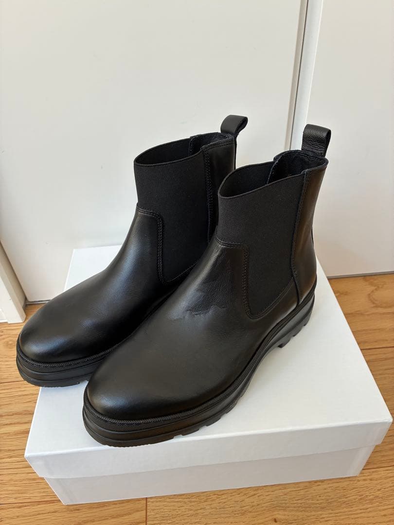 PELLICO SUNNY撥水ボリュームサイドゴアブーツ黒37レインブーツ晴雨