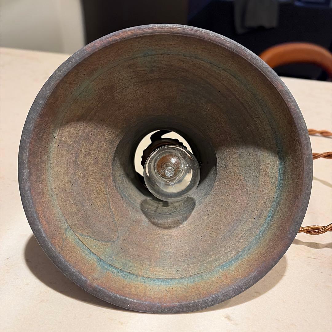 陶芸家 伊藤環 錆銀彩業務型ランプシェード