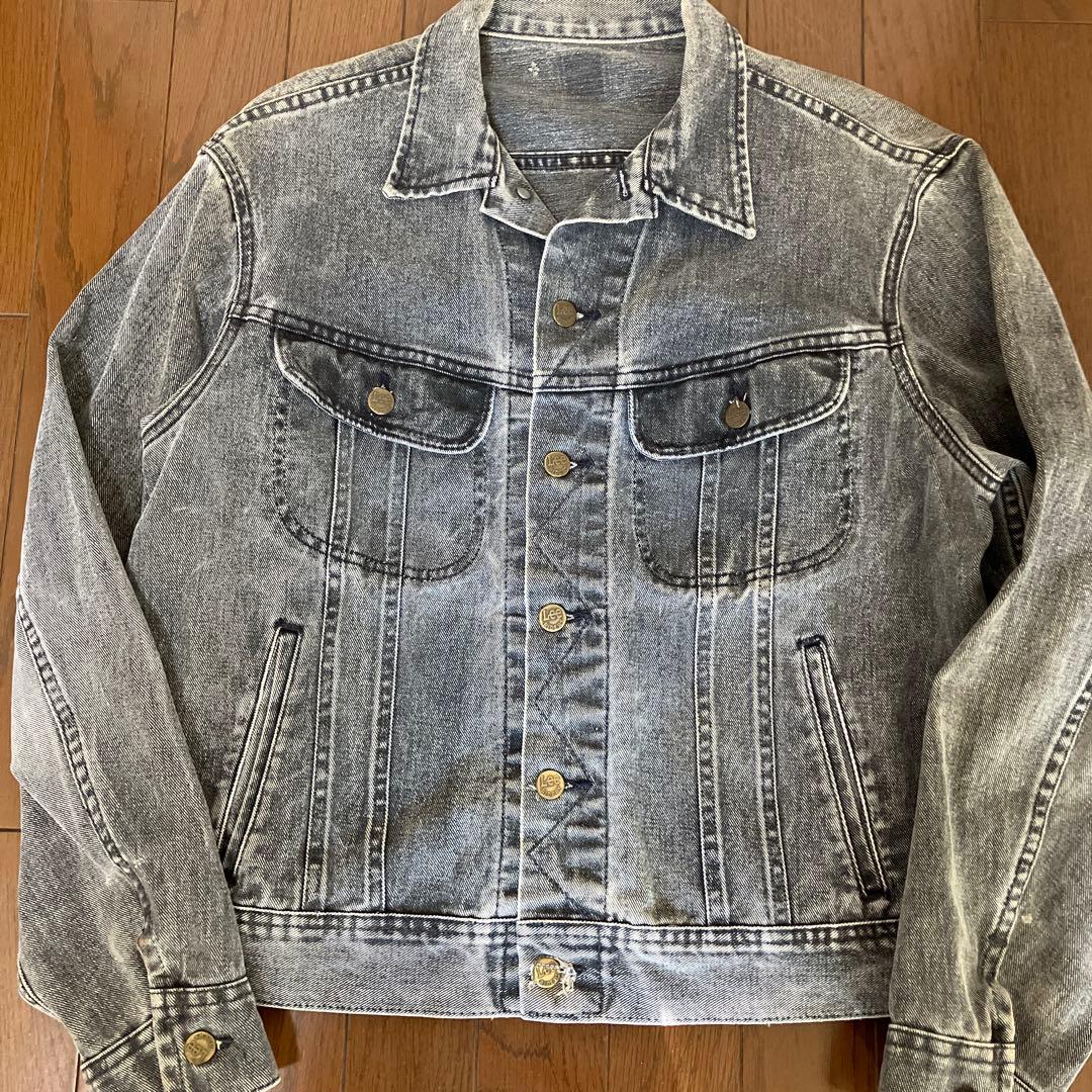 【*e様 Leeデニムジャケット　ブラックデニム　リー　フェードGジャン　Lサイ