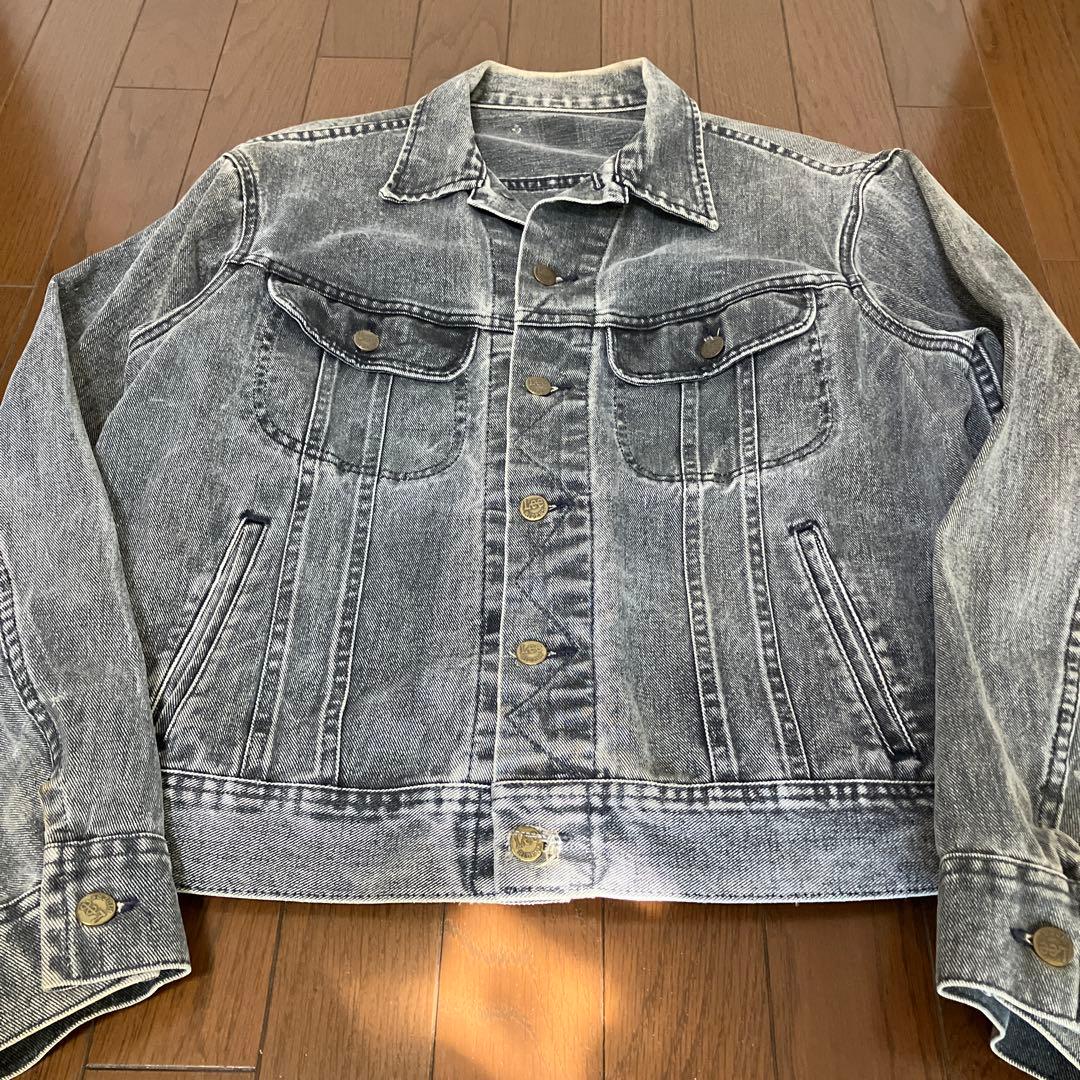 【*e様 Leeデニムジャケット　ブラックデニム　リー　フェードGジャン　Lサイ