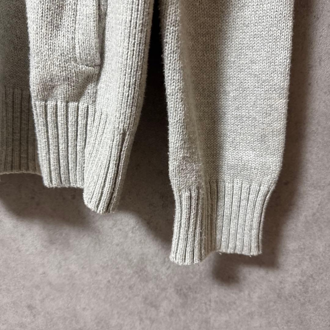 【美品】ポロラルフローレン フルジップ ニット セーター グレー S 綿100