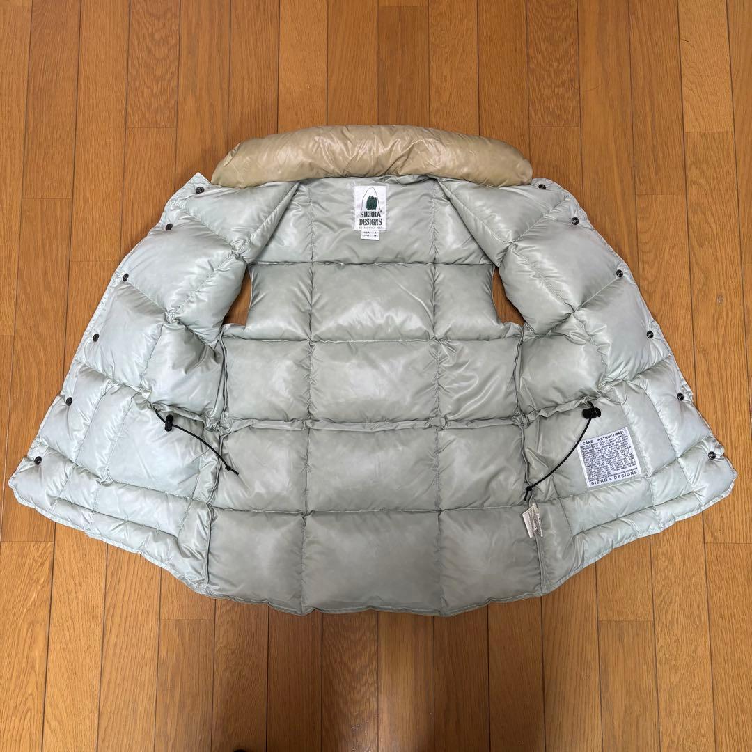 [極上]SIERRA DESIGNS ベージュ ダウンベスト USA 収納袋付き