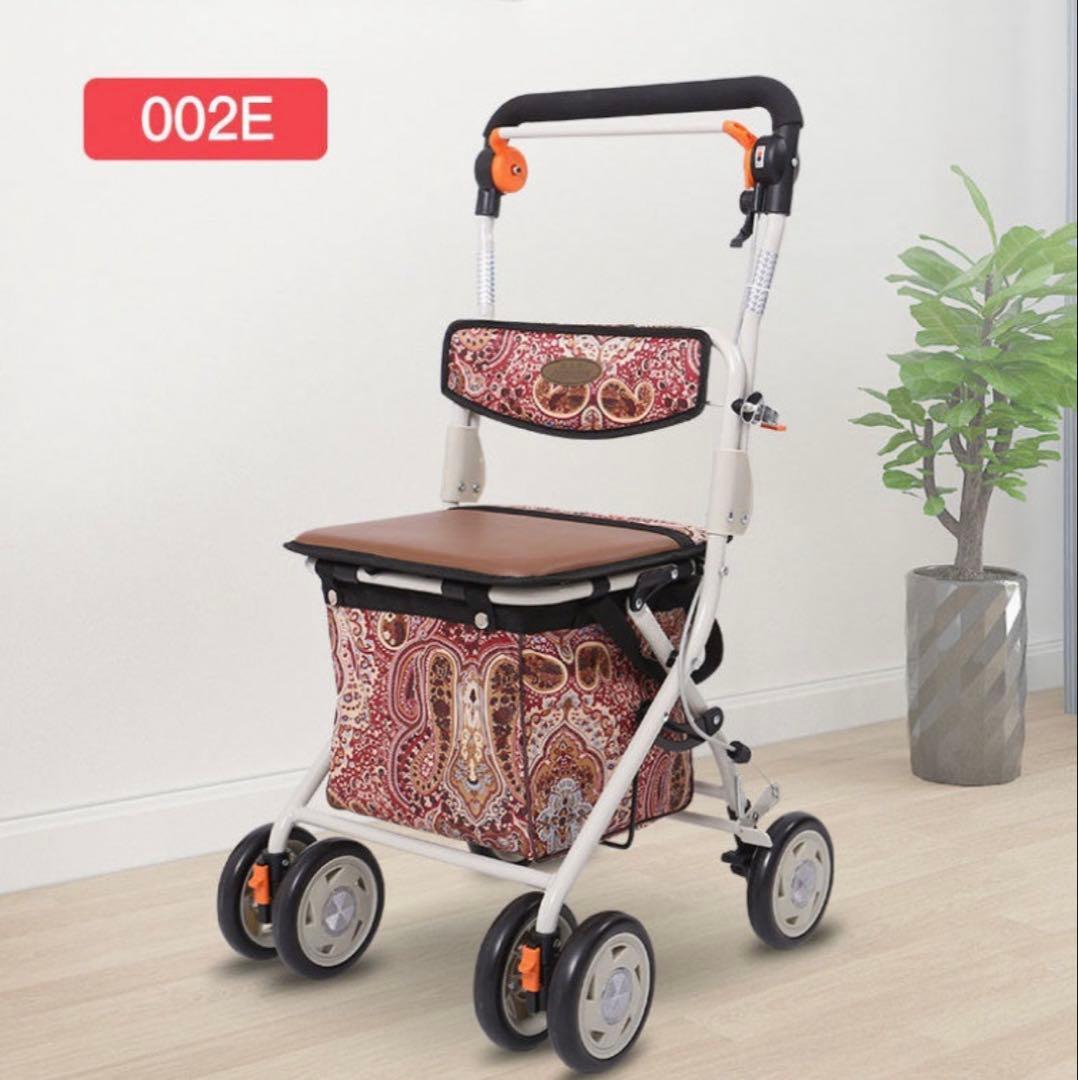 特価：高齢者向けショッピングカートカー シルバーカー 002E握り制動)
