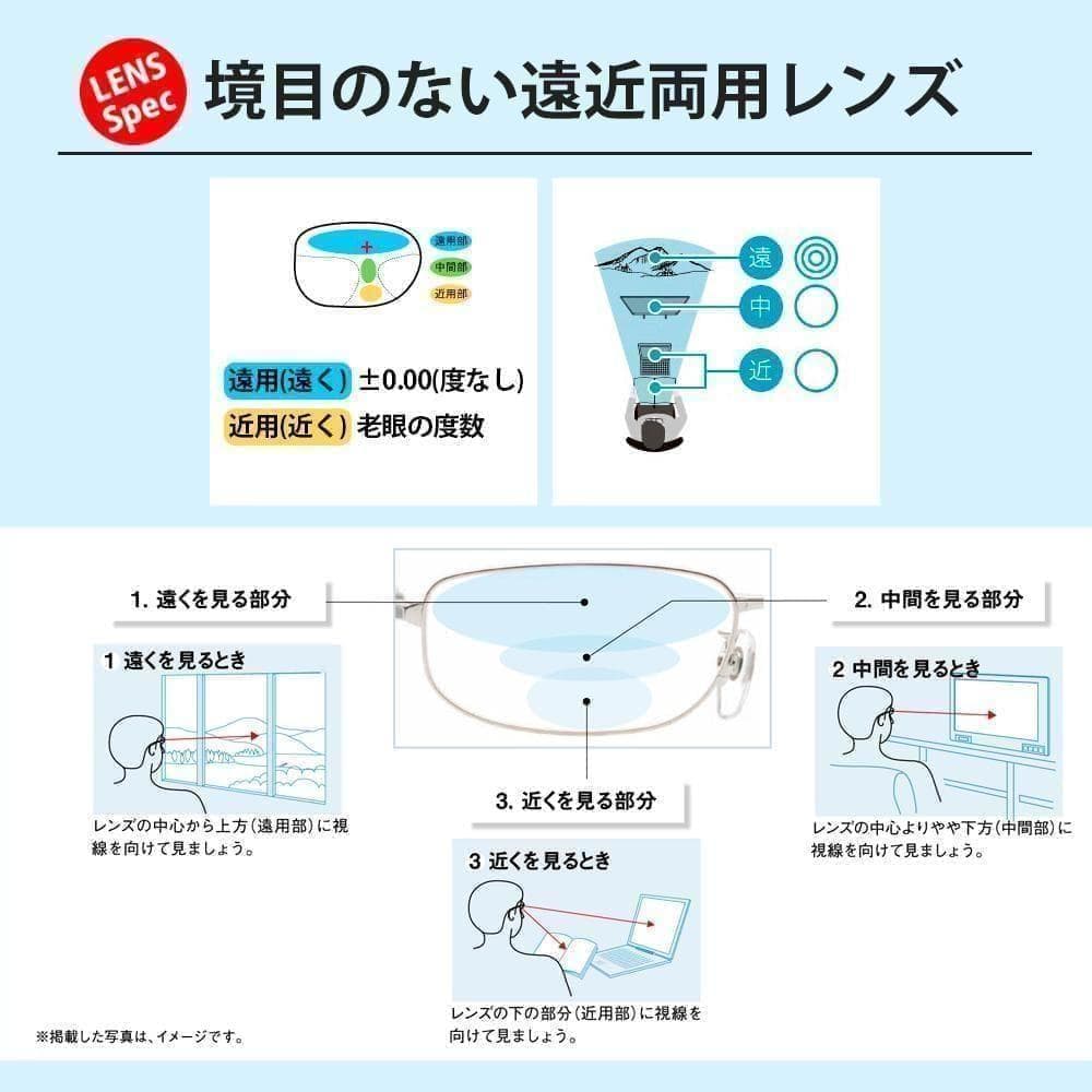 遠近両用メガネ (老眼 +3.00) 鯖江メガネ ヴィンテージ AK201 新品