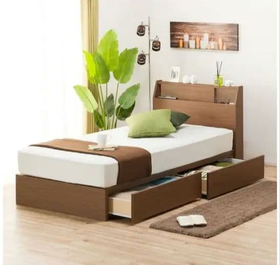 ニトリ ブラウン ベットフレーム クイーンサイズ