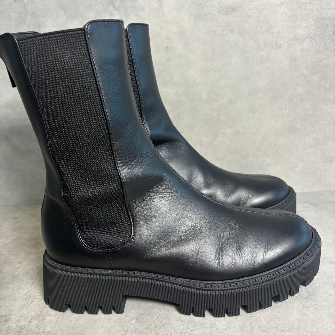 未使用級 Whim Gazette THE PAUSE レザーサイドゴアブーツ