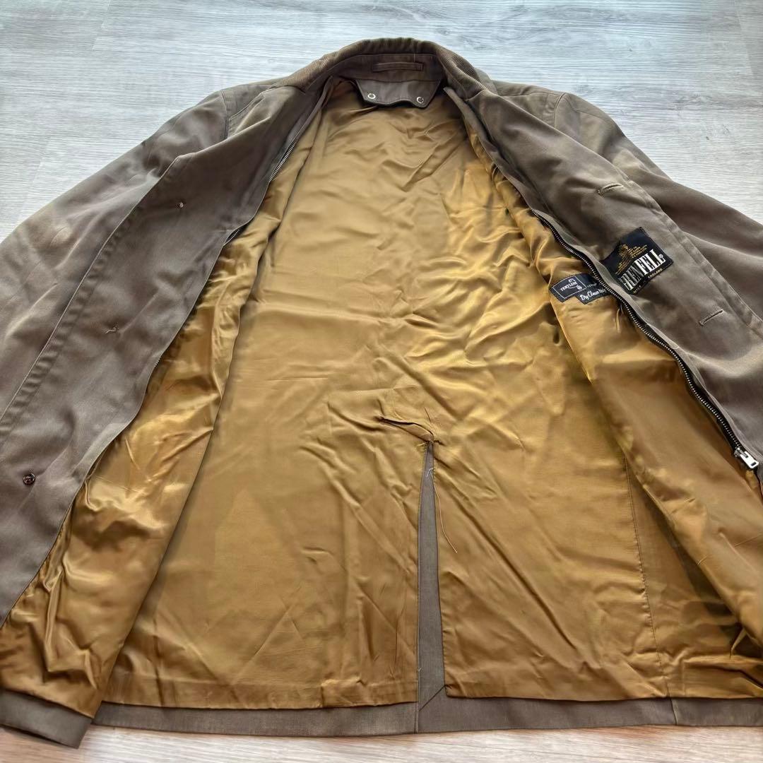 GRENFELL 英国製 ボアライナー付ハンティングコートコーデュロイ襟%466