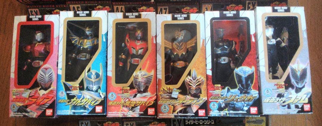 仮面ライダー龍騎ライダーシリーズ当時物ソフビセット