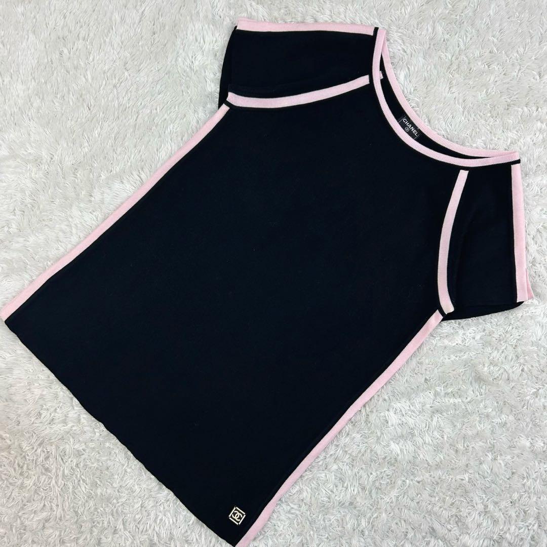 【美品】シャネル☆ココマークロゴパッチ入りTシャツ 希少デザイン 即完売注意