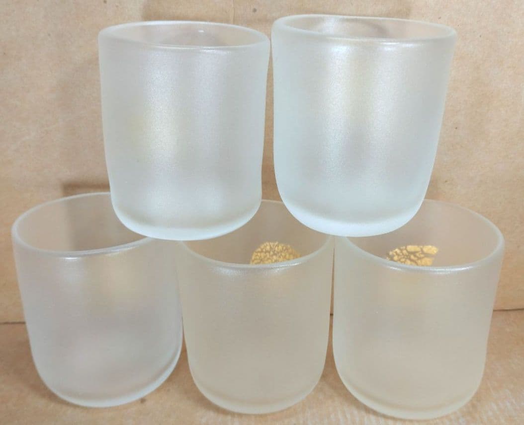 【本物保証】藤田喬平 手吹 三日月コップ(5個) 共箱 美品 ガラス工芸