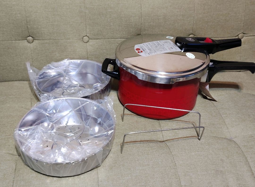 シリット 圧力鍋 タイマー付き　蒸し機＋2段調理用