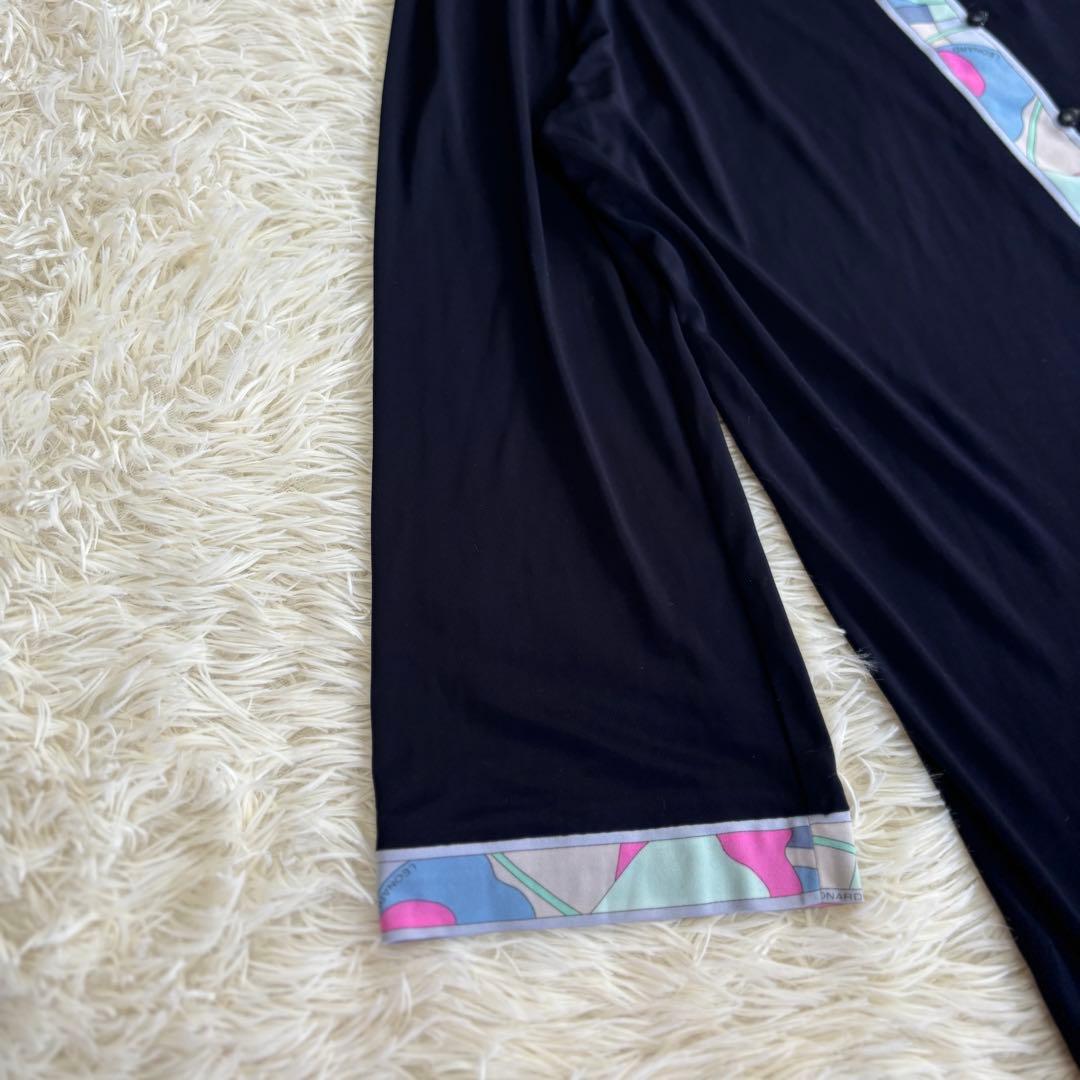 レオナール　チュニック　カンカン素材　ネイビー　サイズ3