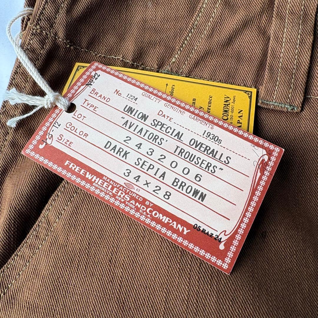 未使用品 FREEWHEELERS AVIATORS TROUSERS 34