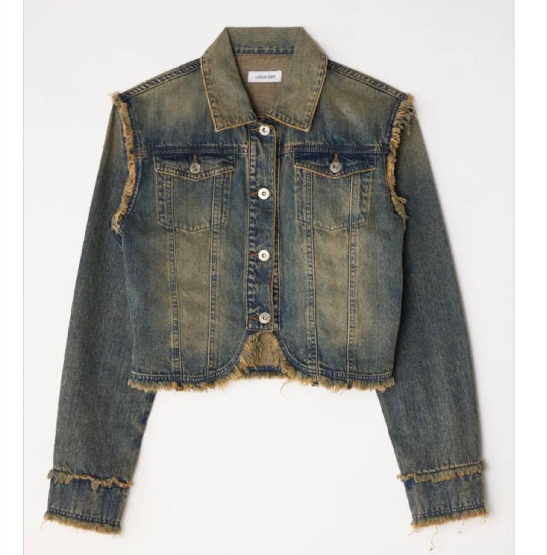 新品未使用LAGUA GEM CUT OFF COMPACTデニムジャケット青M