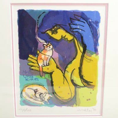 マイケルルー「Hello Little Kitties」子猫　保証書　直筆サイン