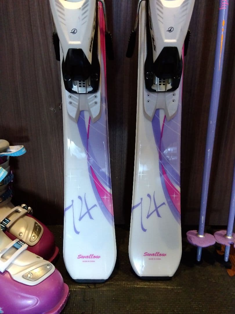 SWALLOW/学生・レディース用/スキーセット/メンテ・WAX済み✔軽量板！！