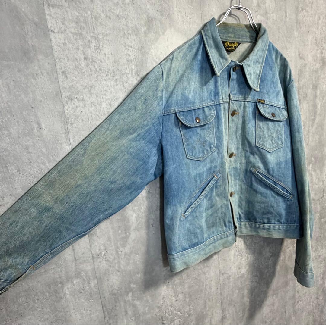 Wrangler USA製126MJデニムジャケット80s三角タグ雰囲気系ボロ