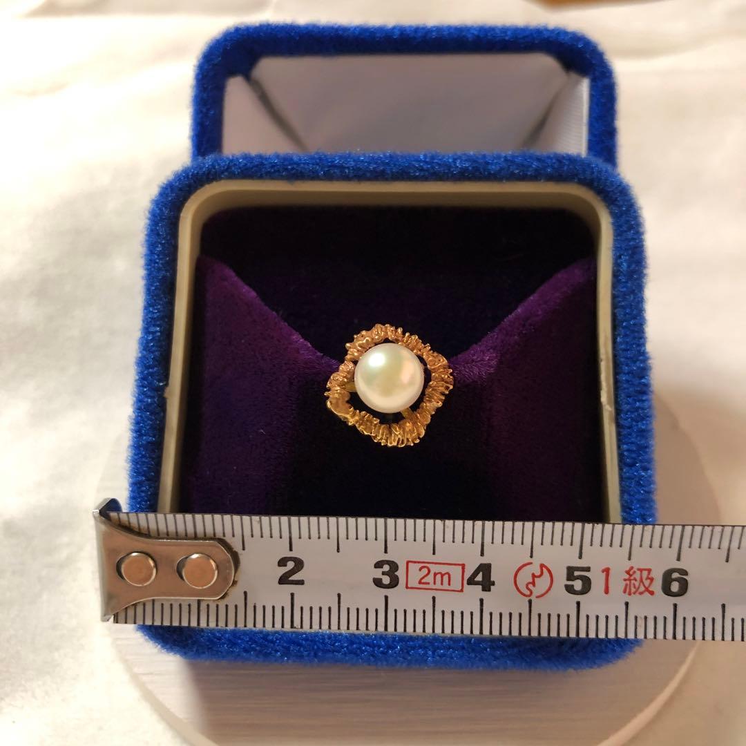 本真珠　タイタック　ネクタイピン　K18