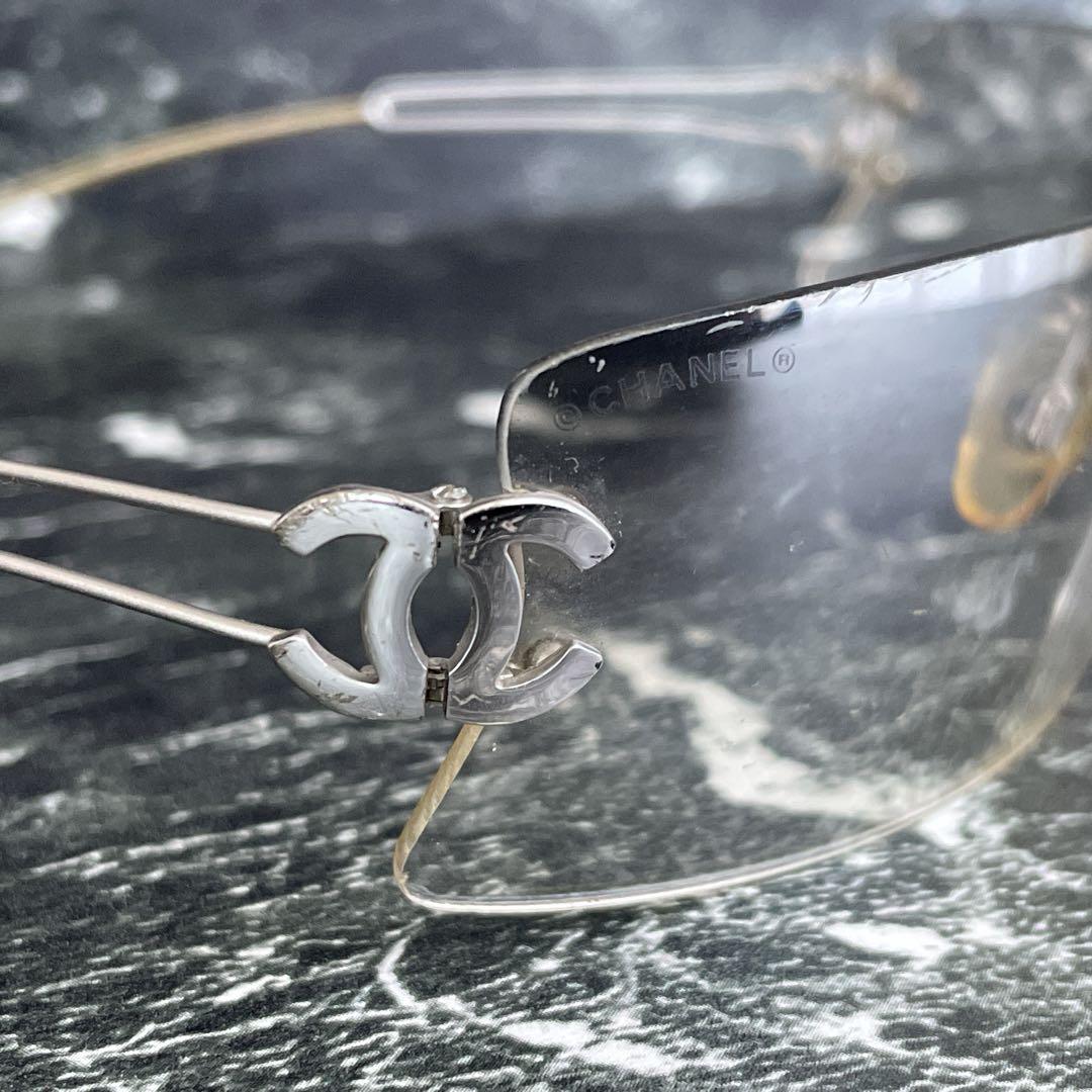 シャネル サングラス ココマーク リムレス グラデーション クリア　y2k