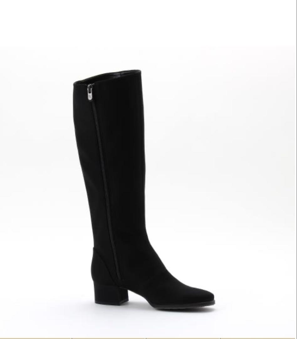 銀座かねまつ　ロングレインブーツ ファスナー付き