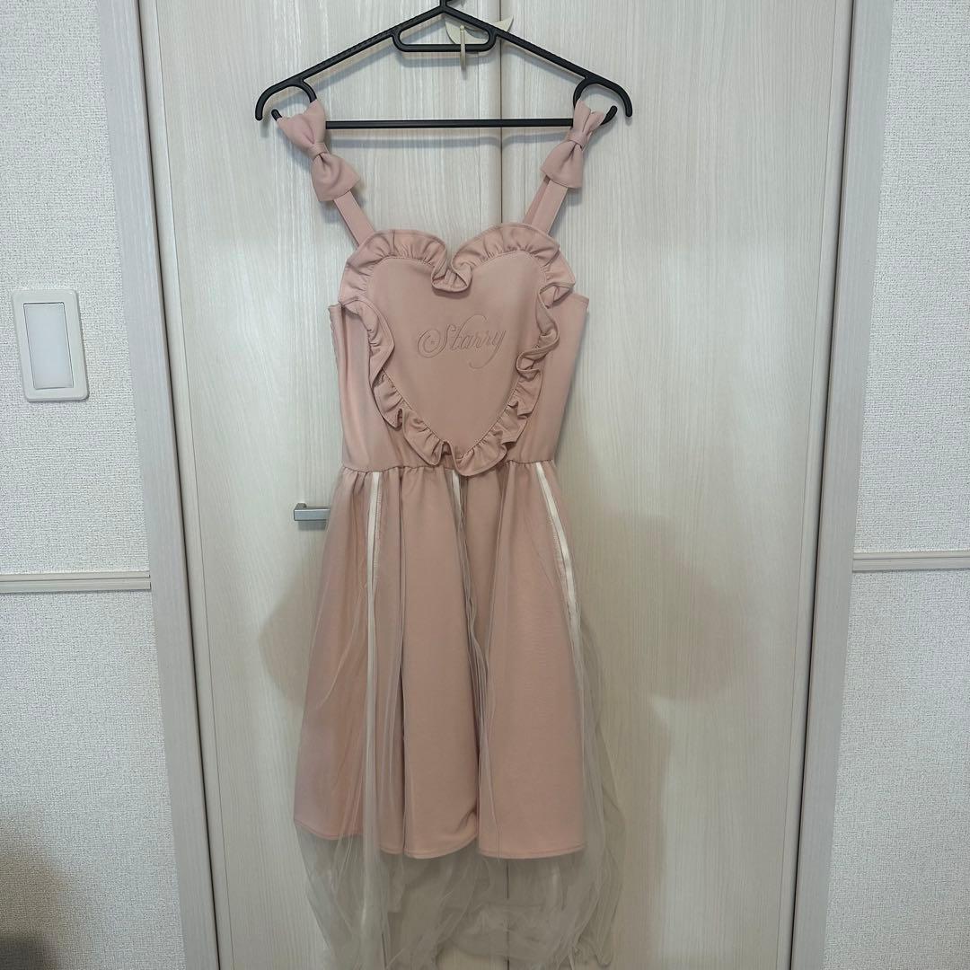 lilLilly airi×Starry ホイップエプロンワンピース