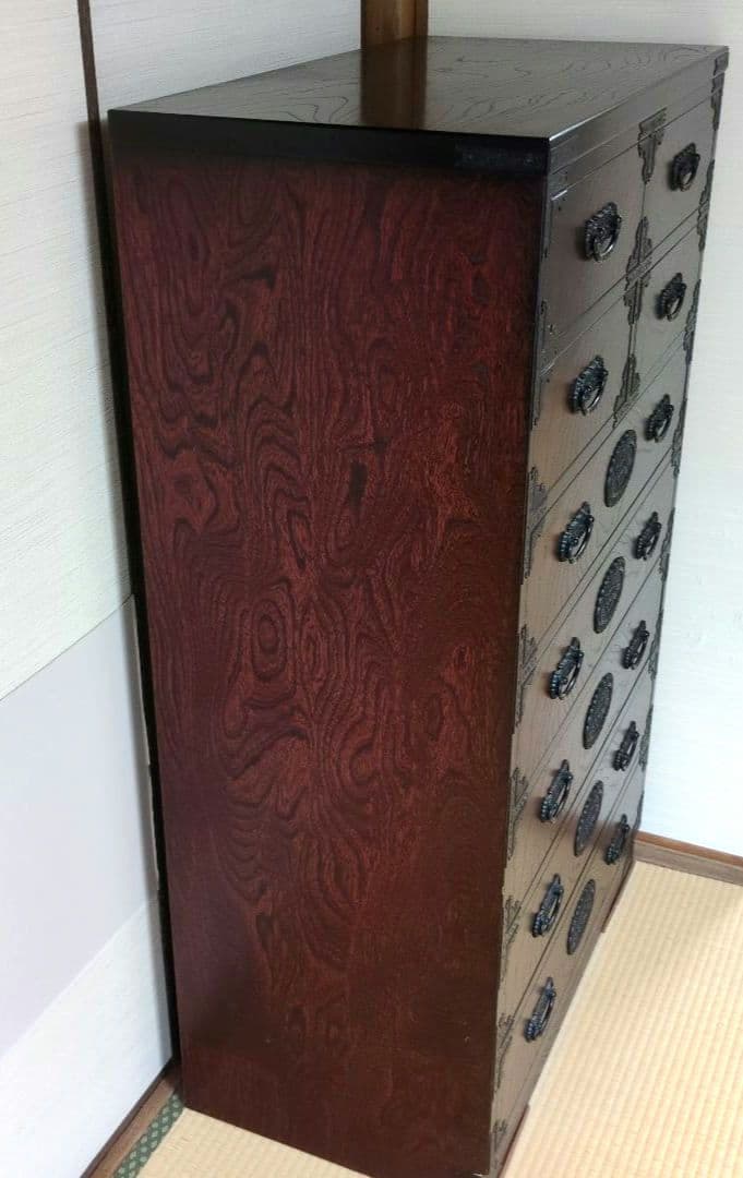 民芸たんす 134㌢高 アンティーク家具 和箪笥