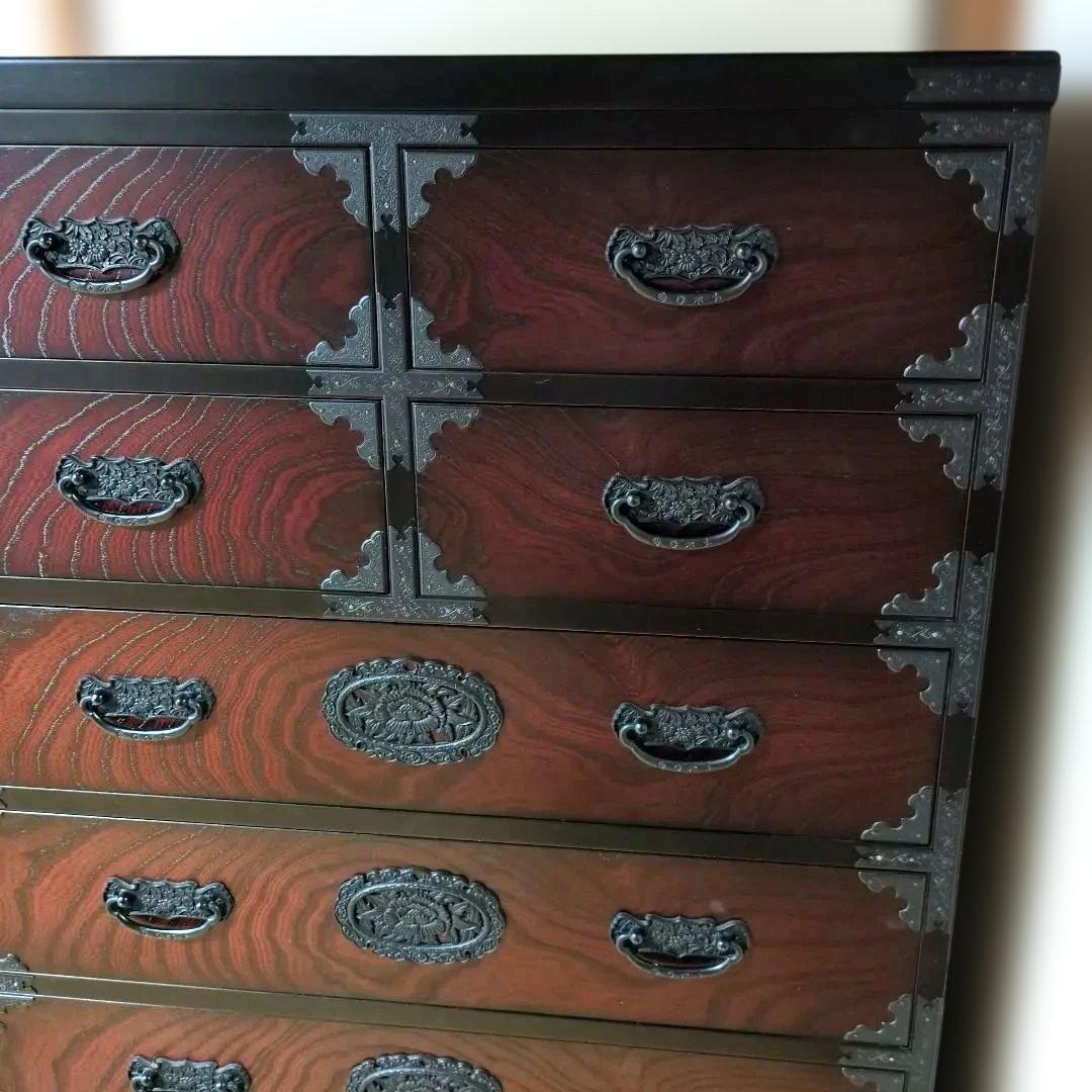 民芸たんす 134㌢高 アンティーク家具 和箪笥