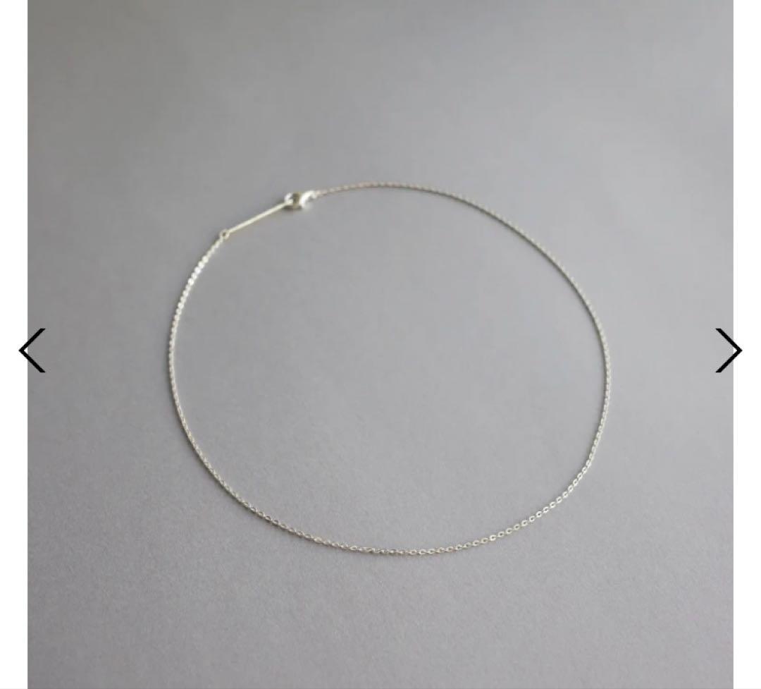 TEN. フラットケーブルチェーンネックレス SV 38cm