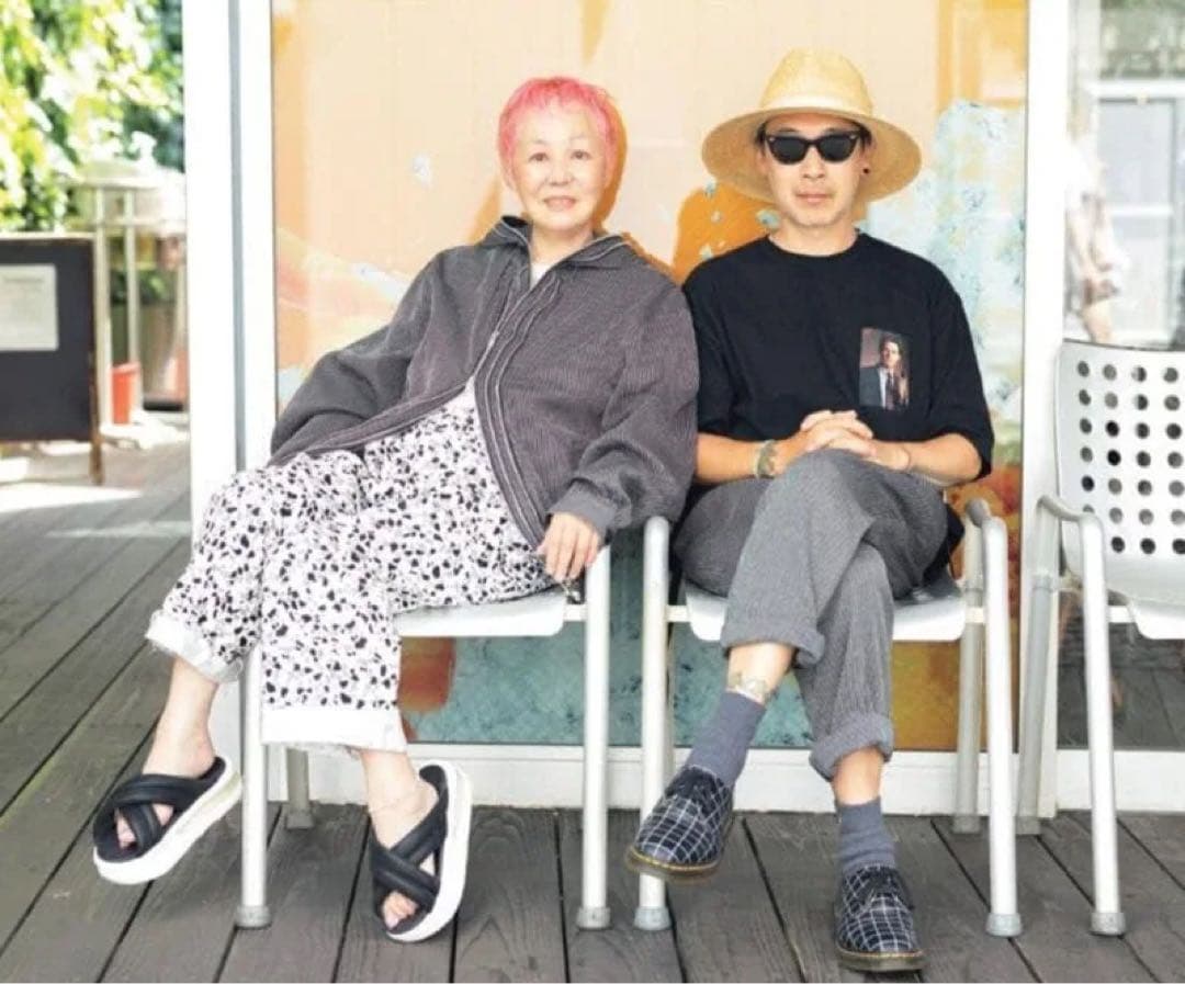 undercover 25ss シルク和紙ドビーストライプ クロップドパンツ