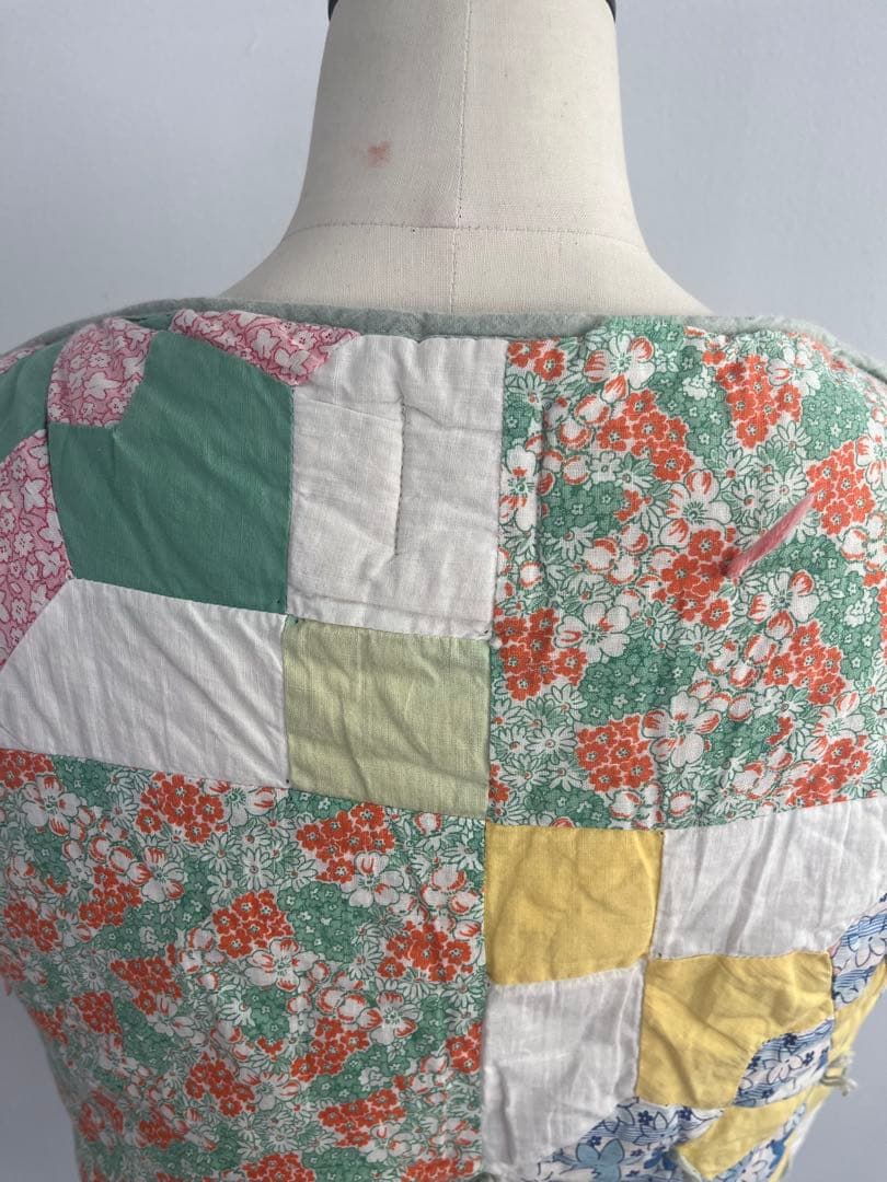 nude vintageヴィンテージ　キルト　ベスト　プルオーバー