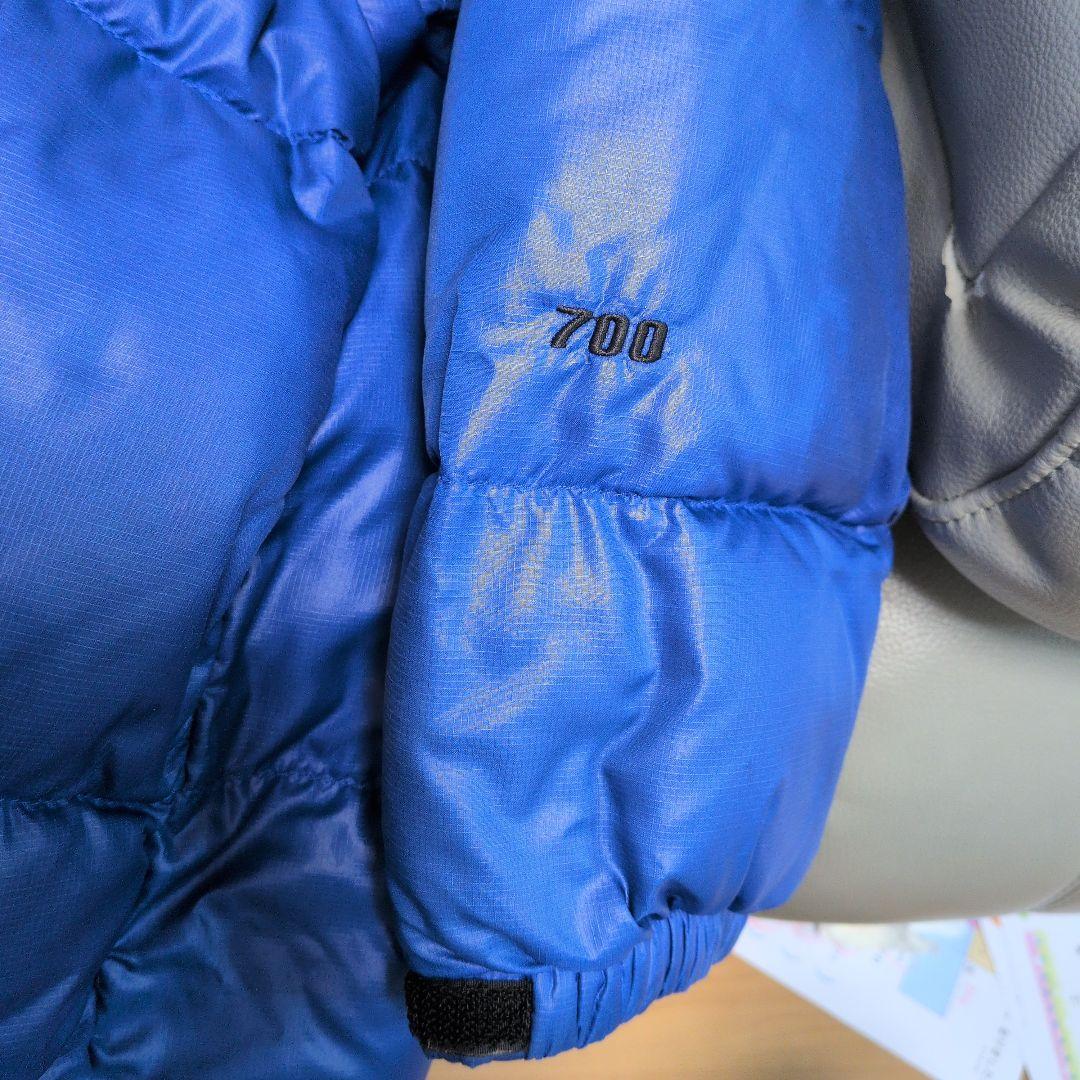 希少✨ノースフェイス ヌプシ ダウンジャケット センターロゴ 青 M