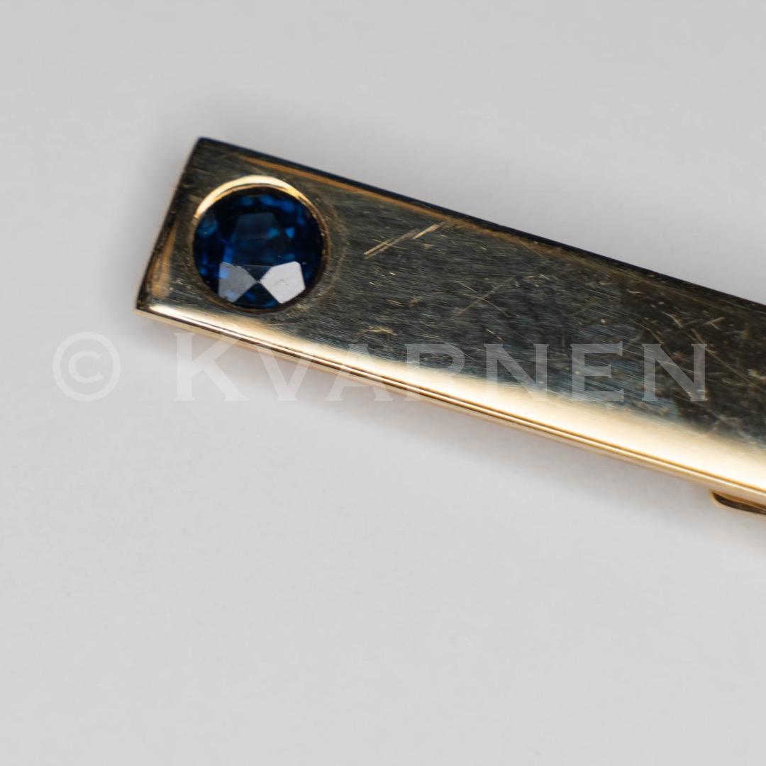 Tiffany & Co. タイクリップ 14KYG サファイア ネクタイピン
