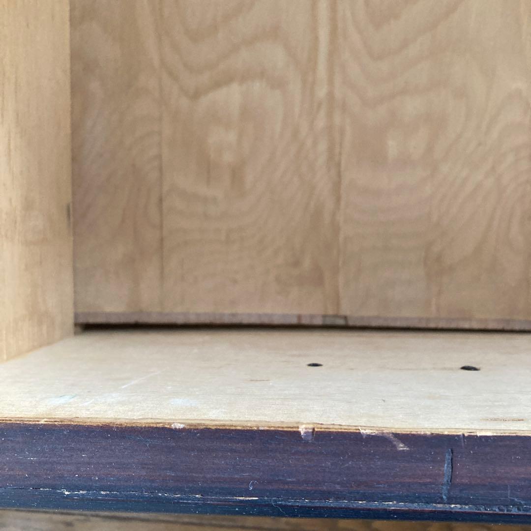 【18日までお買い得価格】天然木ラタン・タンス5段と飾り棚・希少な形