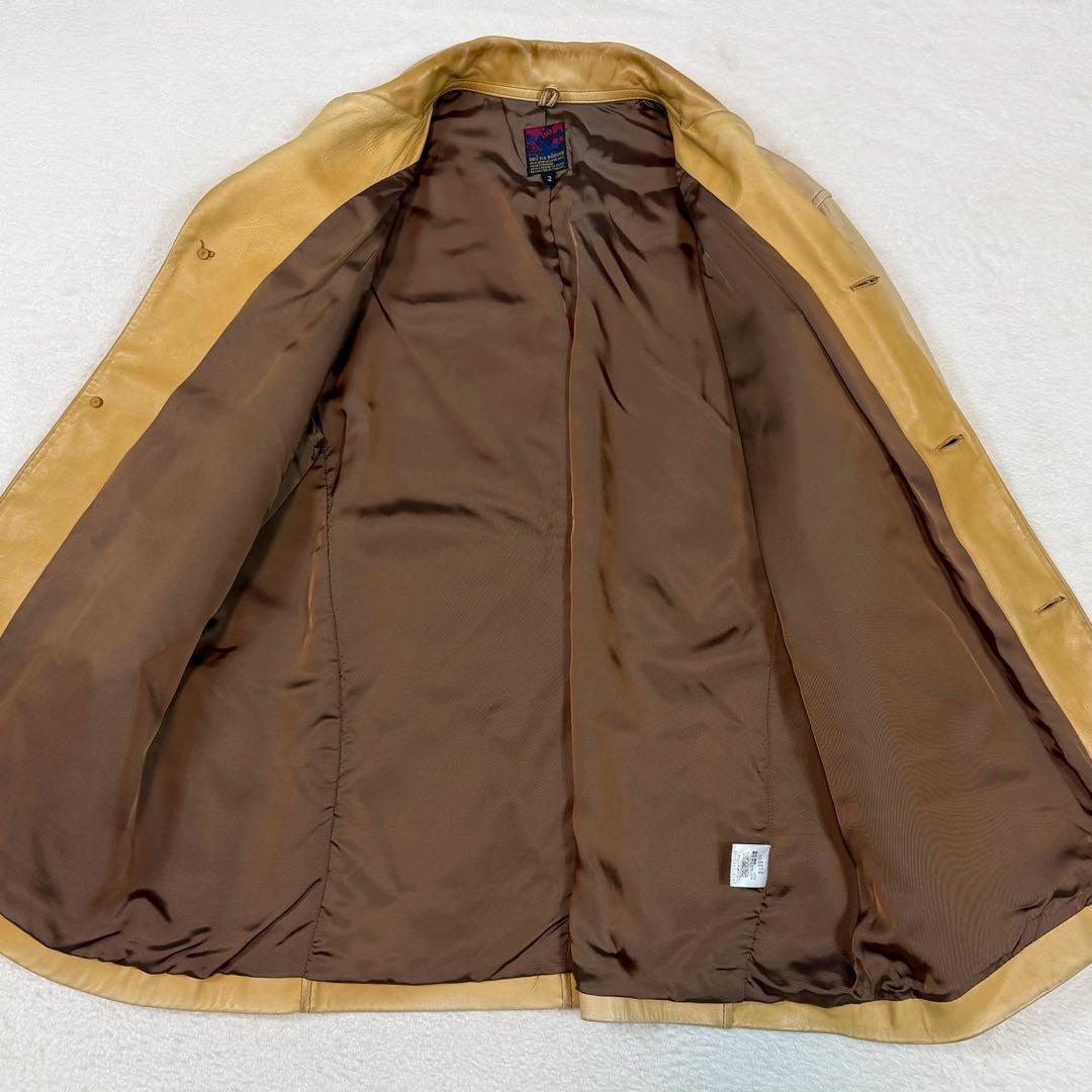 馬革 ブルーナボイン テーラードジャケット くるみボタン レザージャケット