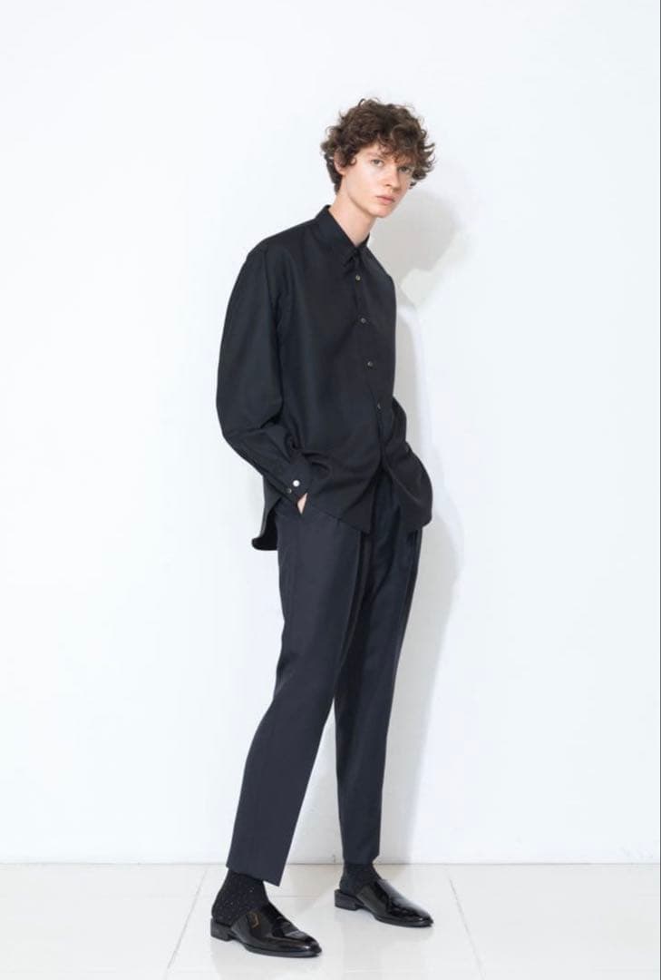 MBハイエンド尾州ウールスラックス　チャコールグレー　S