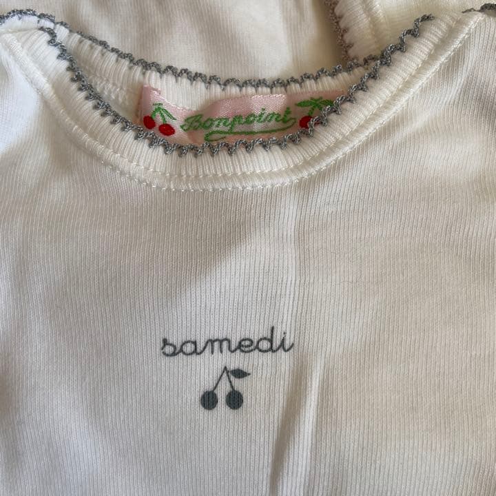 【新品未使用】　ボンポワン白色ロンパースセット