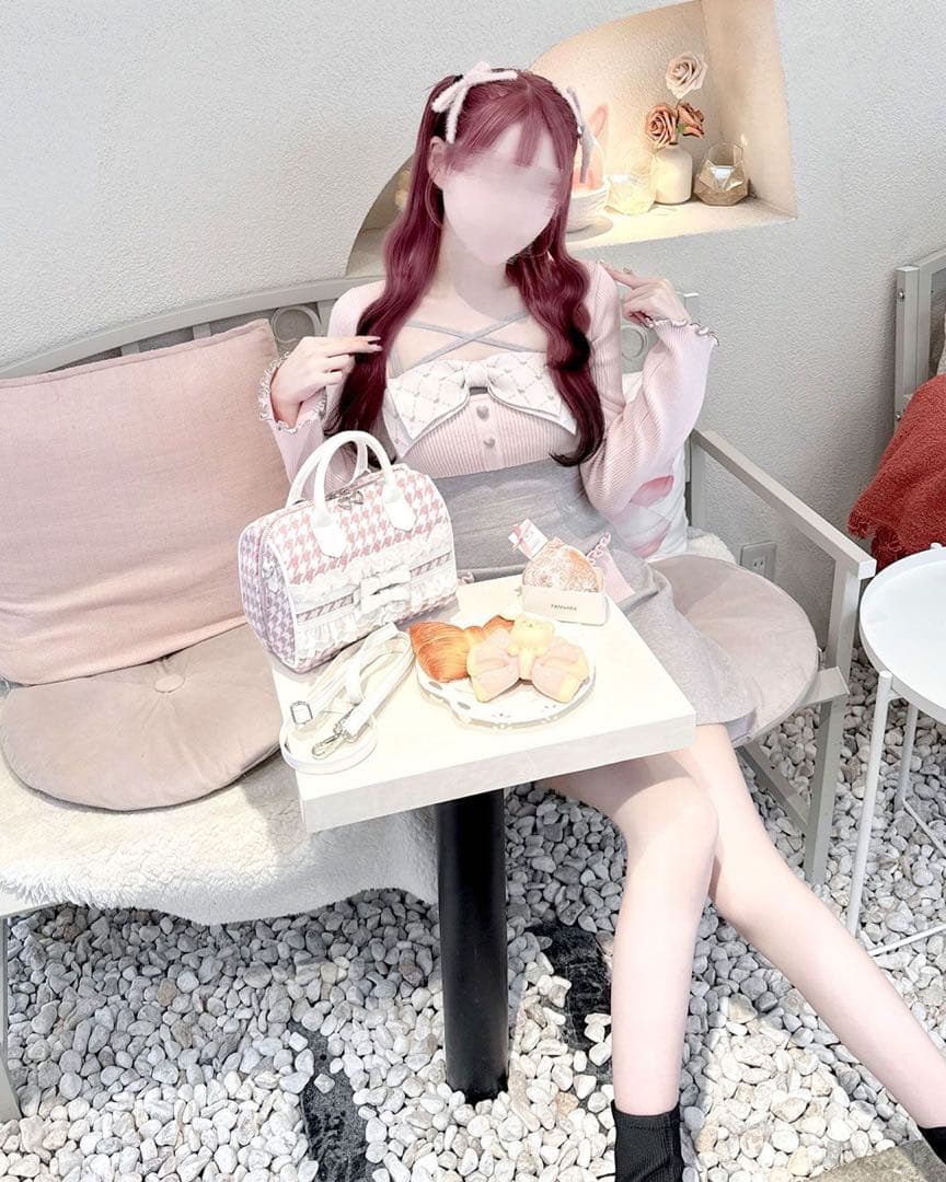 BIGリボンアンサンブルワンピースhoneymewミシェルマカロン