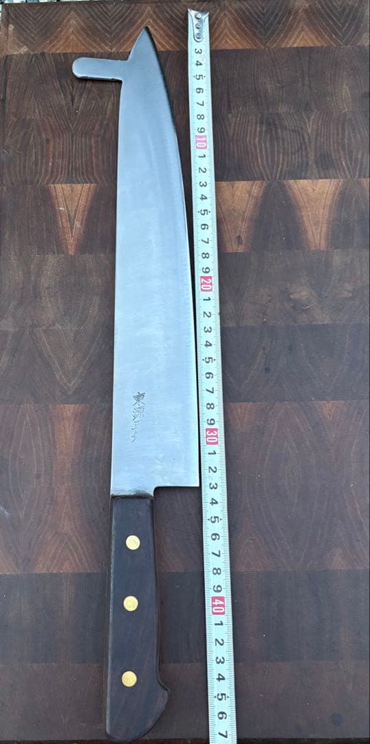 三条　東源正兼　冷凍包丁　牛刀　330mm 尺一　包丁　別打　炭素鋼　本職