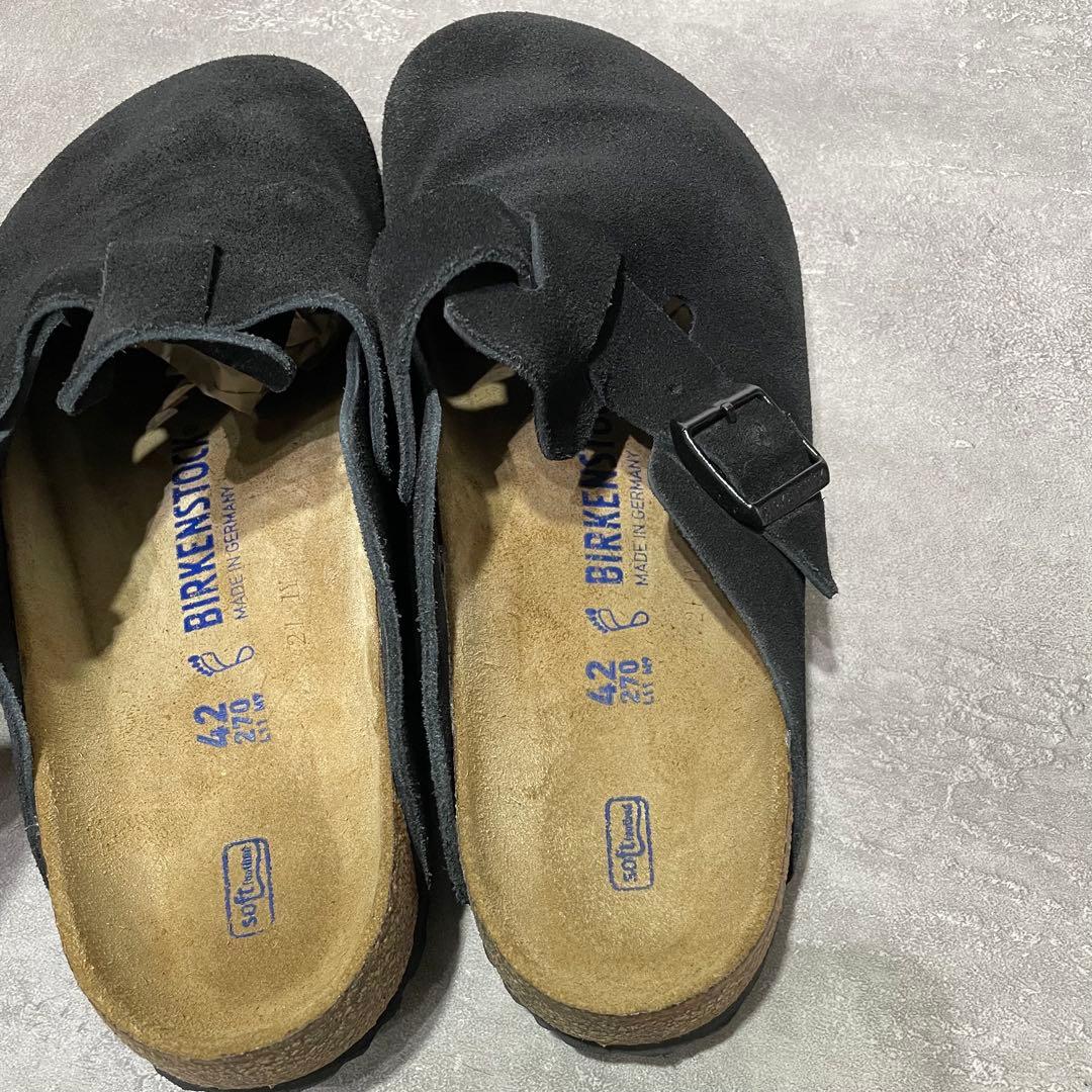 ビルケンシュトック/ ボストン スエードレザー ブラック　42