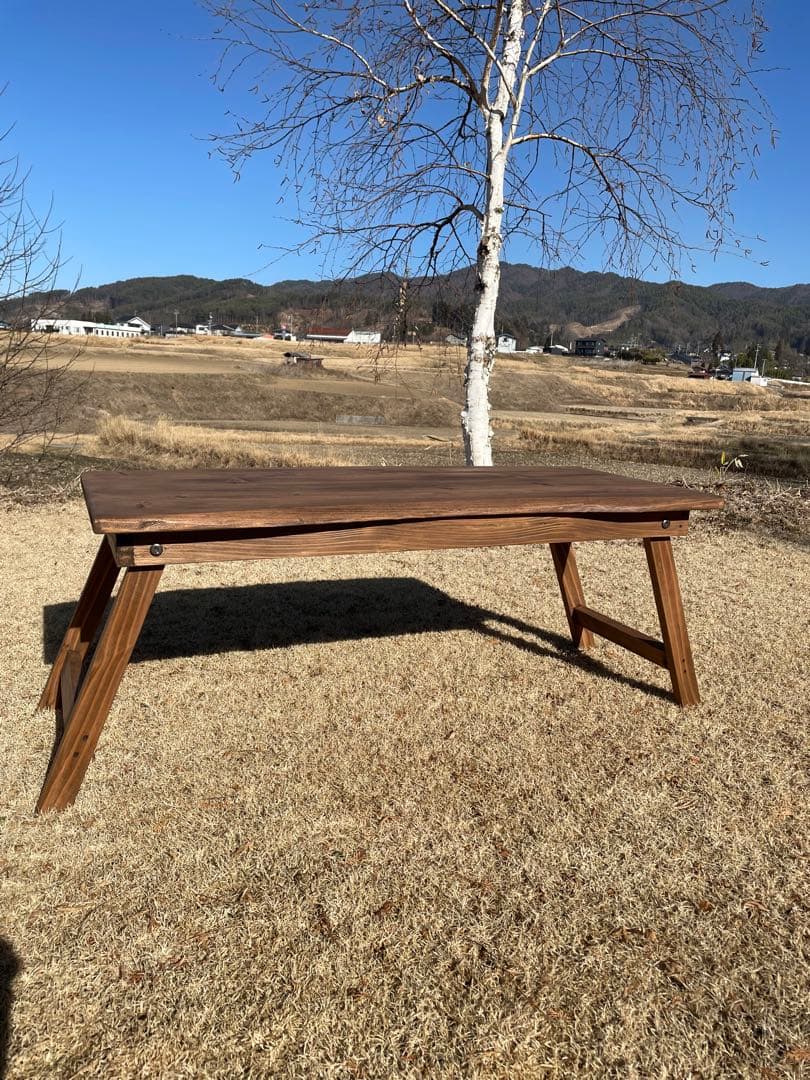 アウトドアテーブル(大) ハンドメイド　アンティーク　オシャレ　ファミキャン