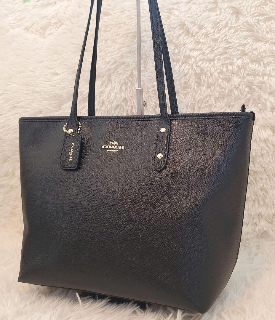 ⭐未使用⭐COACH ブラック レザートートバッグ　a4収納　大容量