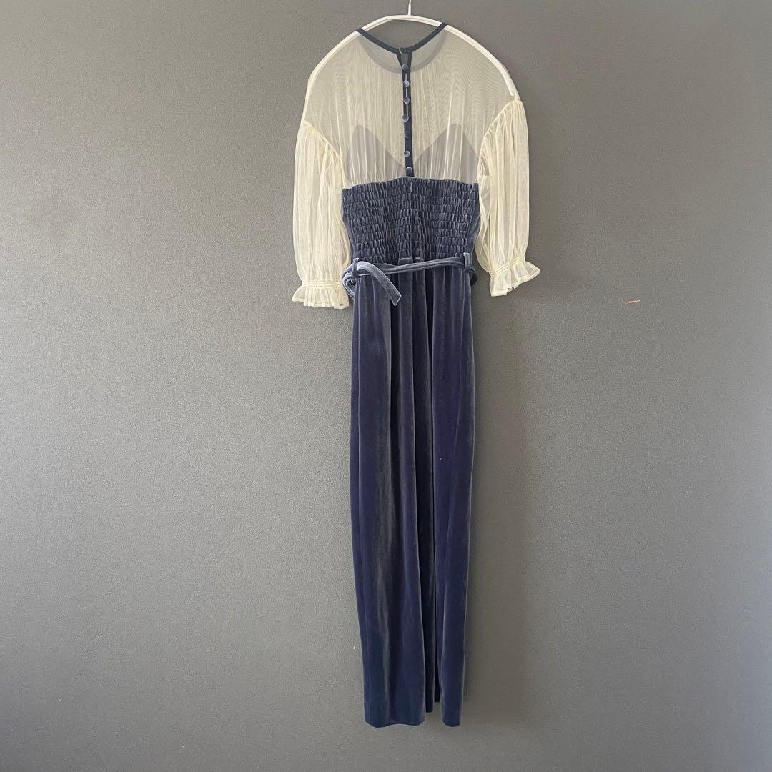 美品★Ameri★TULLE SLEEVE TIGHT DRESS★オケージョン