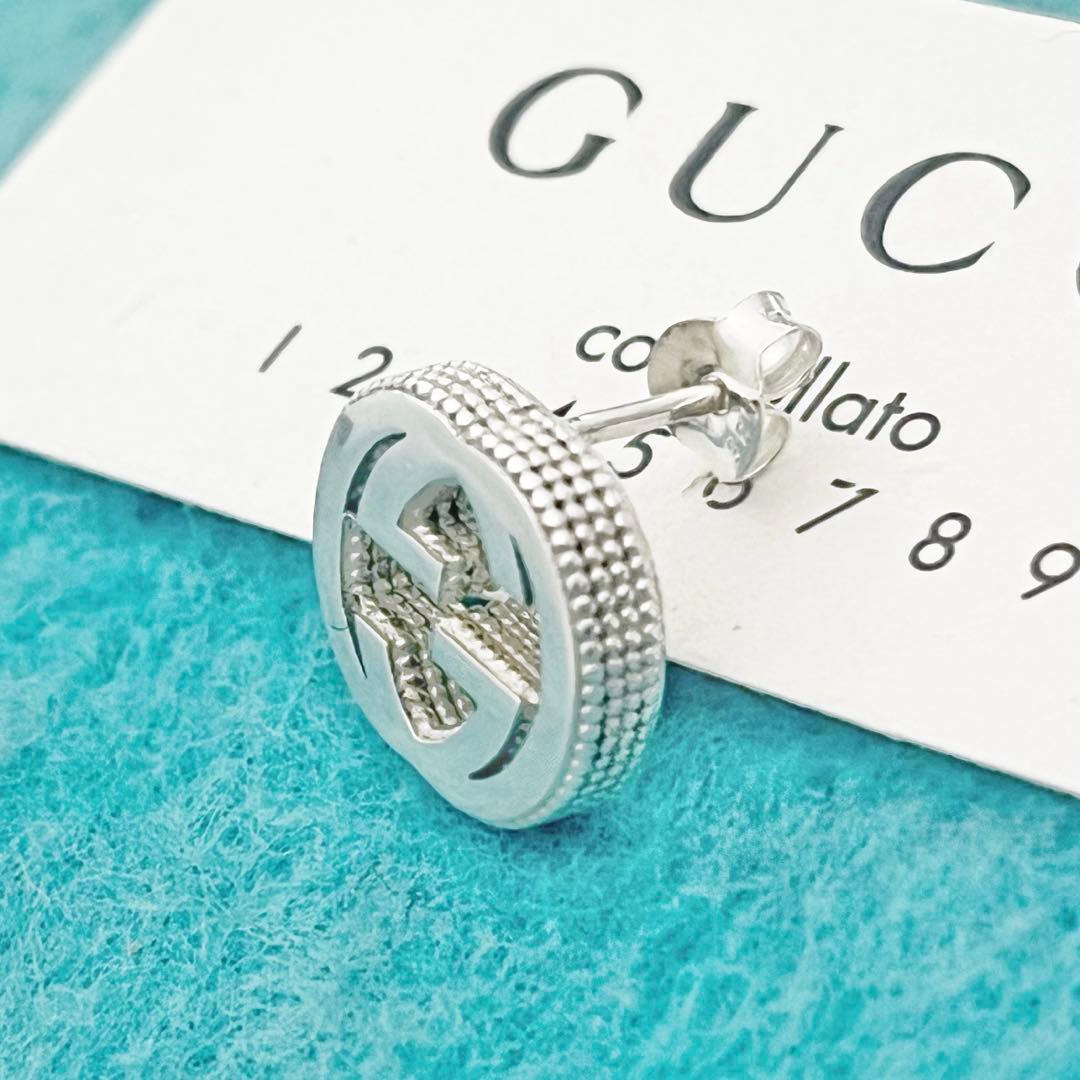限界価格‼️GUCCI インターロッキングピアスM　片耳❗️